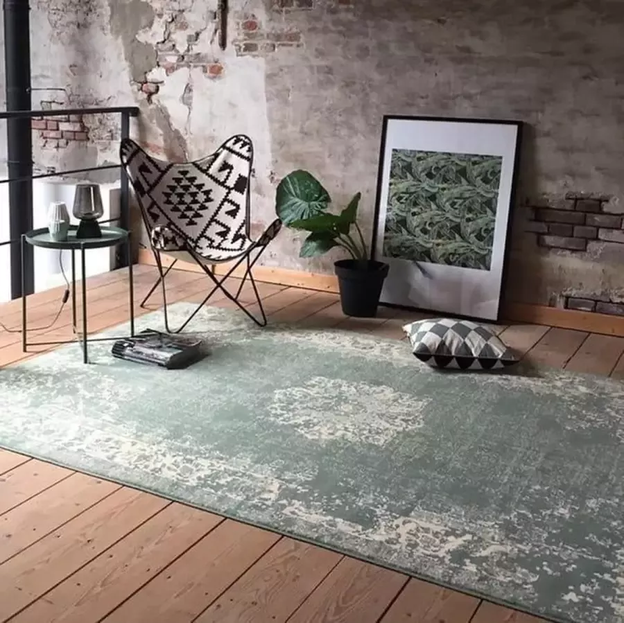 Fraai Vintage vloerkleed Wonder groen 160 x 220cm
