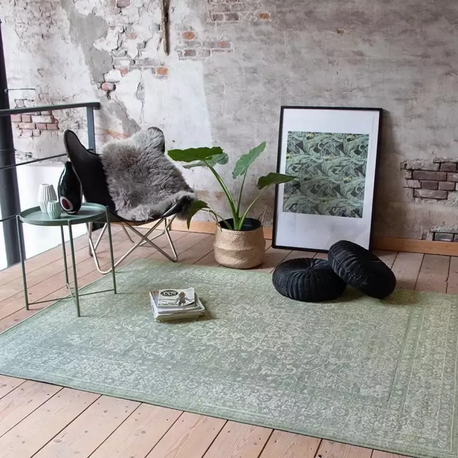 Fraai Vintage vloerkleed Wonder Oriental groen 140x190cm