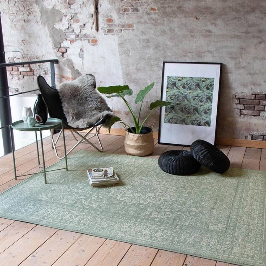 Fraai Vintage vloerkleed Wonder Oriental groen 160x220cm