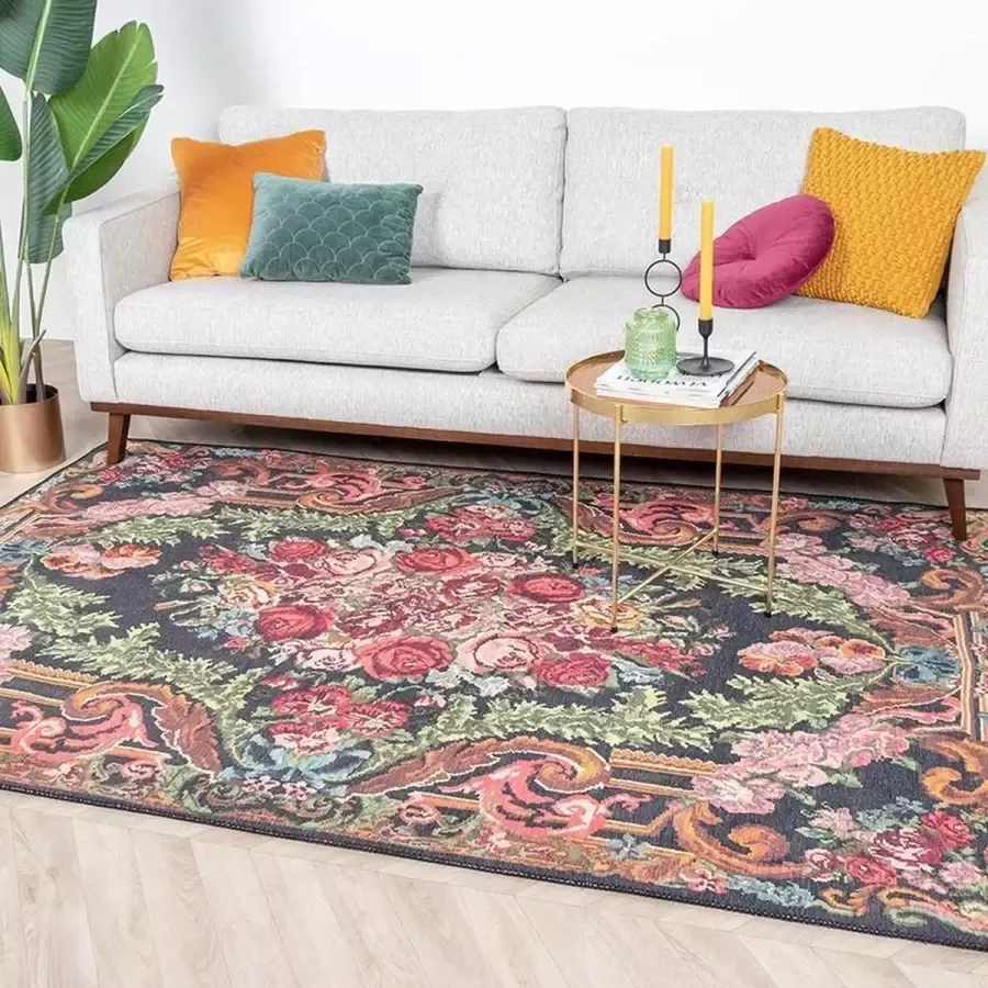 Fraai Vloerkleed Estate Rozenkelim Goud 80x150cm