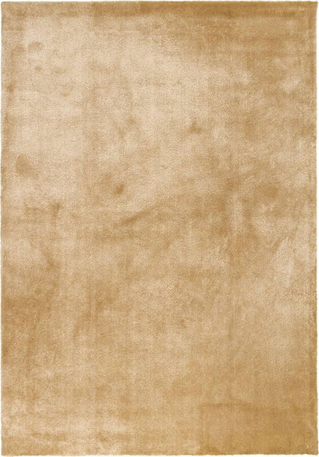 Fraai Wasbaar viscose vloerkleed Vive Goud 140x200cm