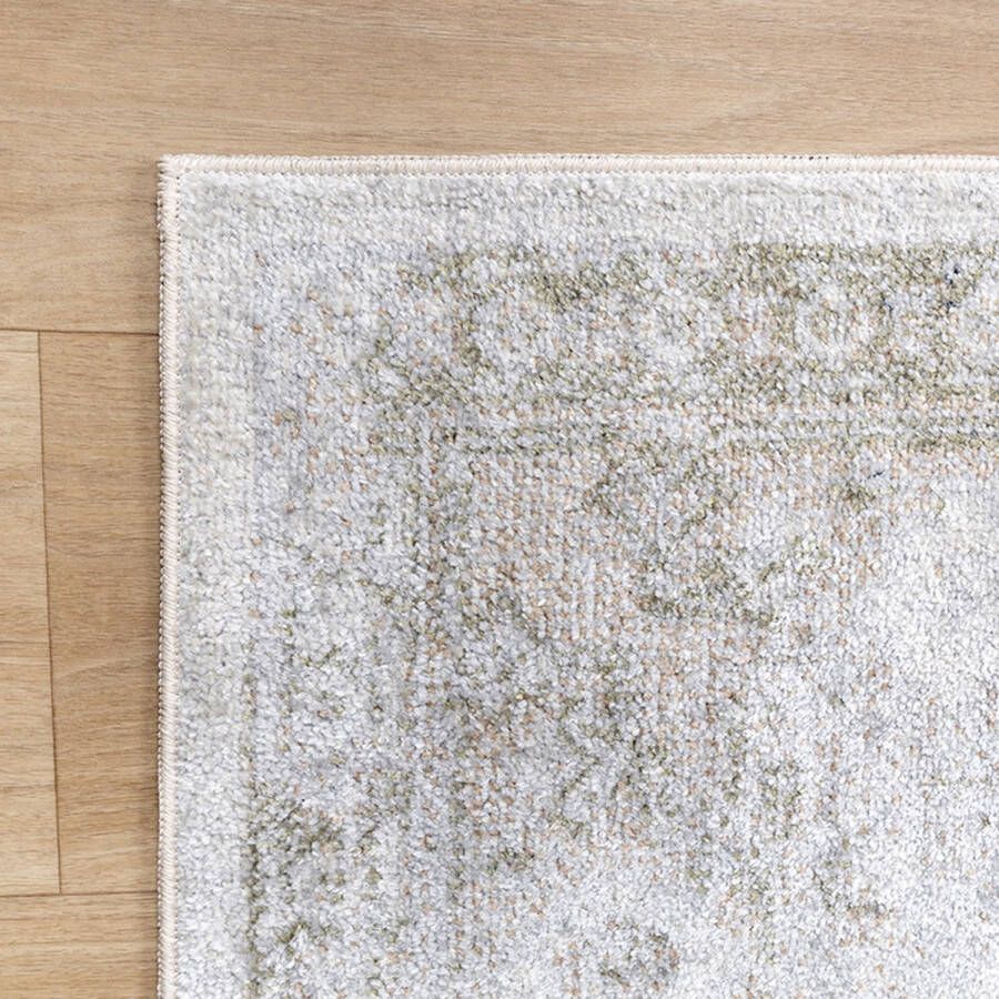 Fraai Wasbaar vloerkleed Nova Aztec Olijfgroen 200x290cm