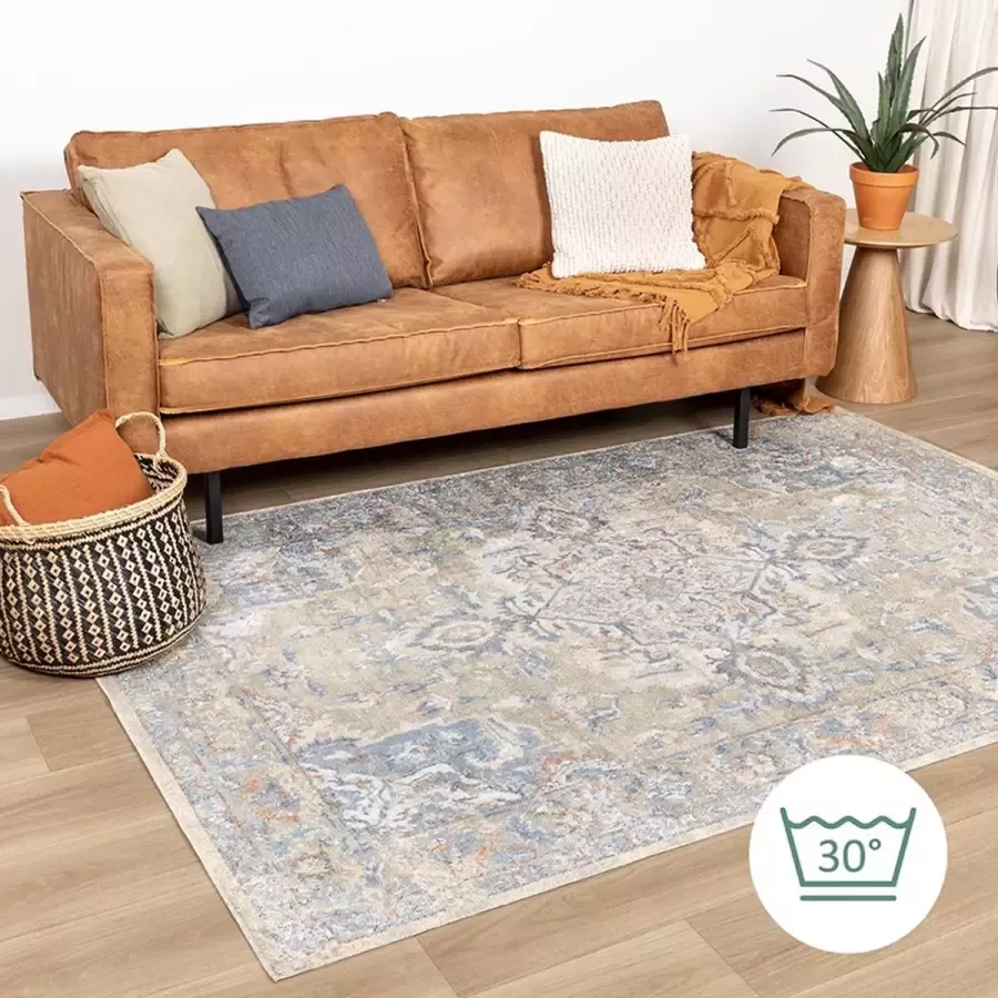Fraai Wasbaar vloerkleed Nova Medaillon Groen 230x330cm