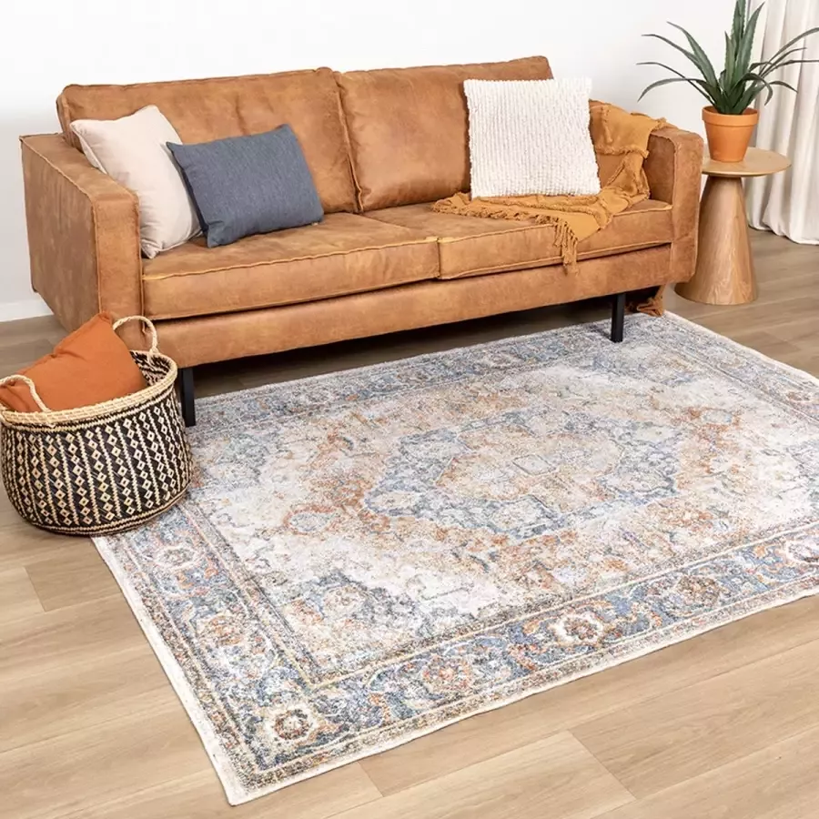 Fraai Wasbaar vloerkleed Nova Medaillon Rustiek 160x230cm