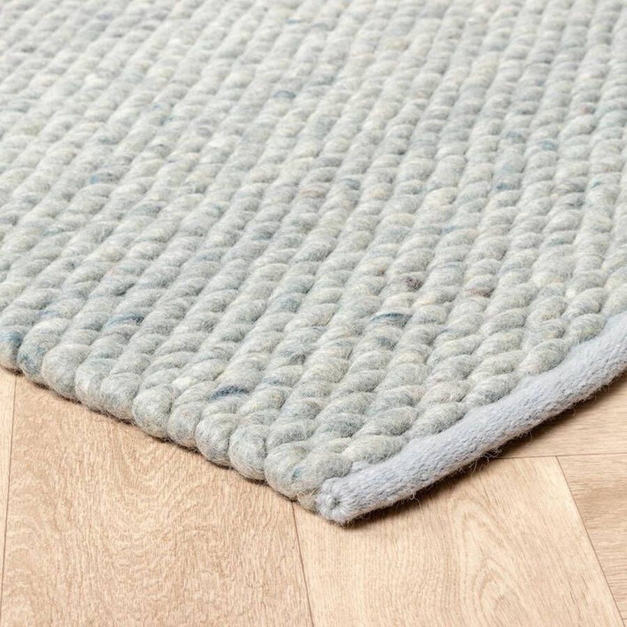 Fraai Wollen vloerkleed Brilliant Mint 160x240cm