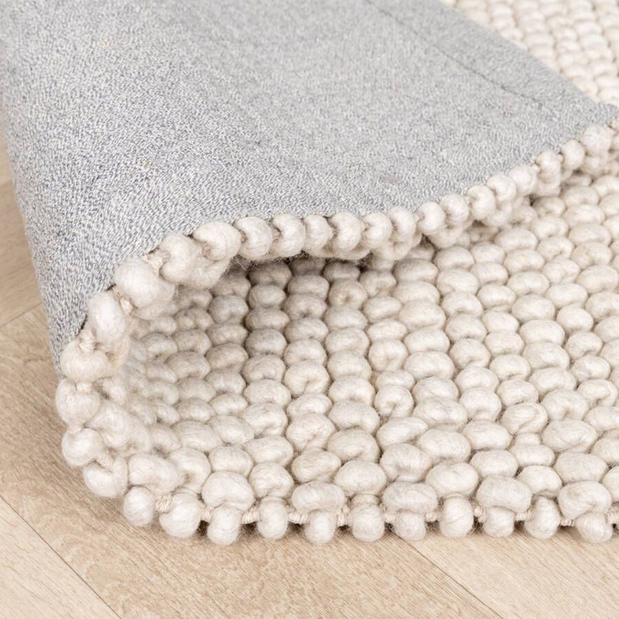 Fraai Wollen vloerkleed Luminous Creme Wit 160x240cm