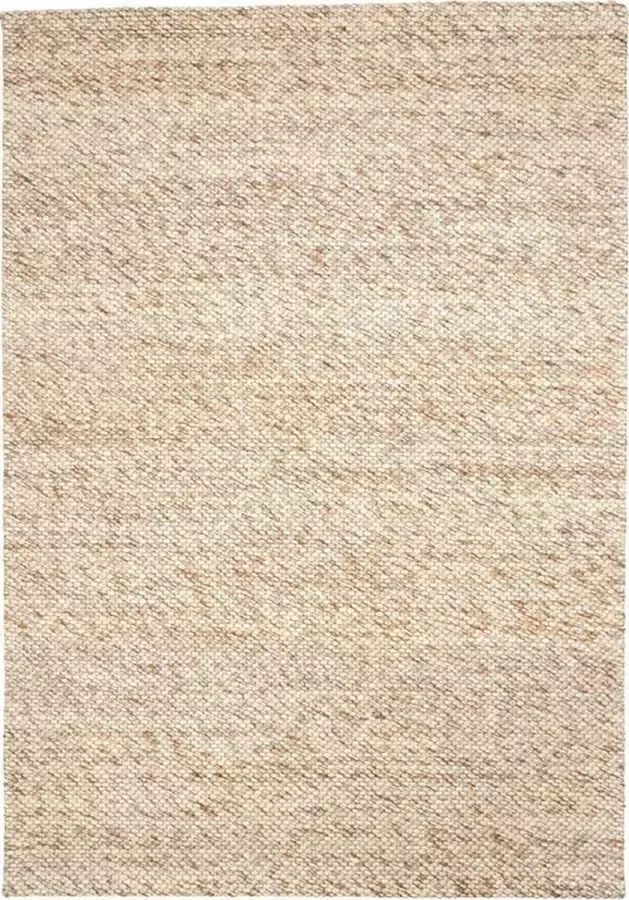 Fraai Wollen vloerkleed Melange Creme Bruin Gemeleerd 200x290cm