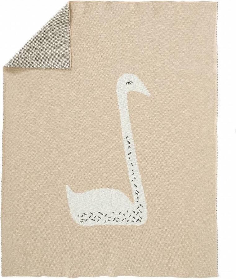 Fresk Kinderdeken 100 x 150 cm Babydeken Wiegdeken Ledikant deken Gebreid Oranje Swan