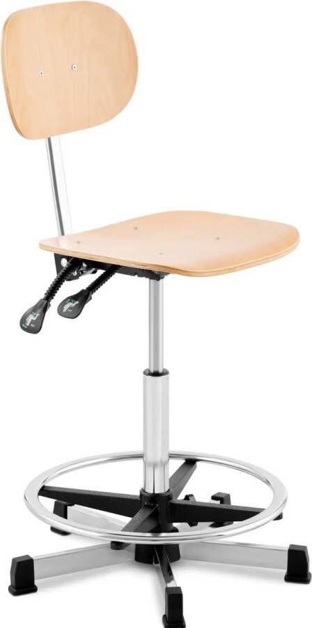 Fromm & Starck Bureaustoel 120 kg Wood Chrome voetring in hoogte verstelbaar vanaf 550 800 mm