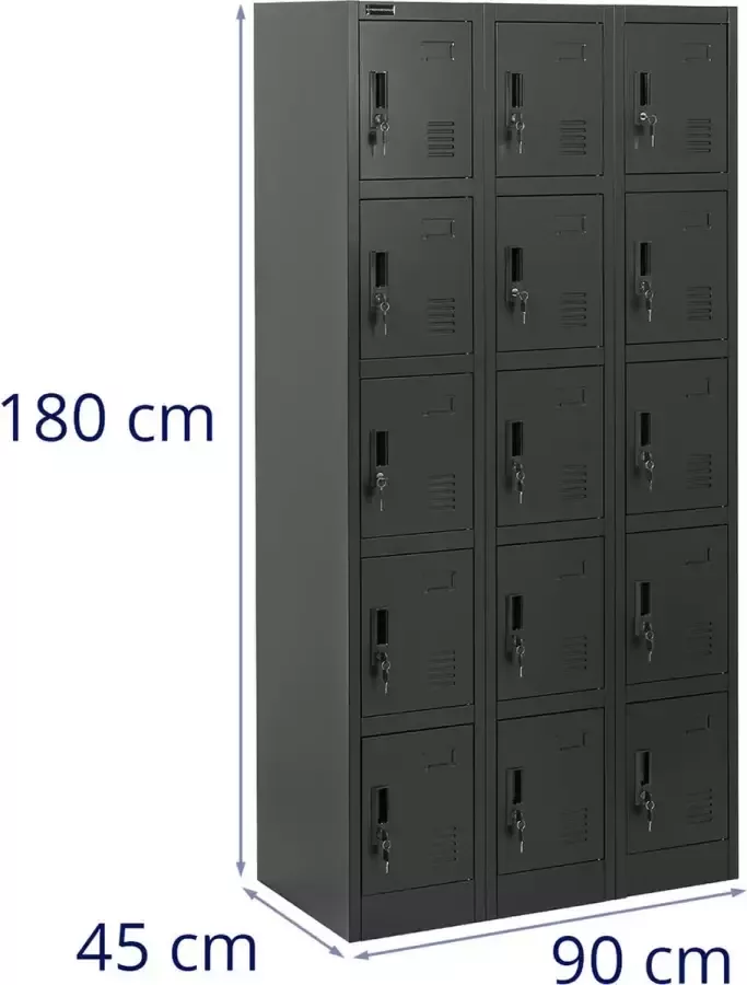 Fromm & Starck Lockerkast 12 planken afsluitbaar 200 kg