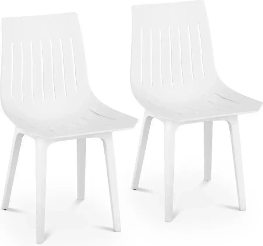 Fromm & Starck Stoel set van 2 tot 150 kg zitting 47 x 42 cm wit