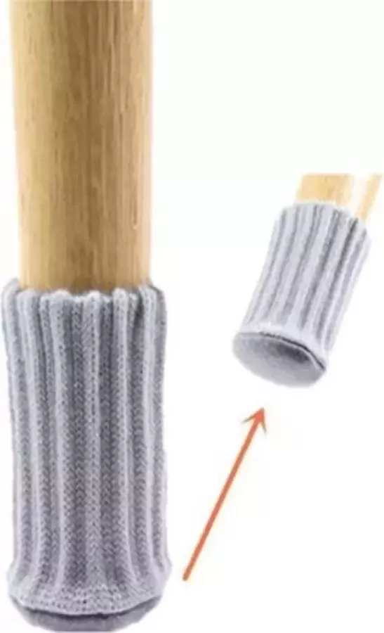 FSW-Products FSW-s 4 Stuks Stoel Sokken Stoelpoot Beschermers Meubelonderzetters Grijs Stoelpoot Viltjes Vilt Vloerbescherming Antikras Stoelhoezen Stoelpootdoppen Polyester Stoelsokken Stoelpootsokken Stoelpoot Sokken