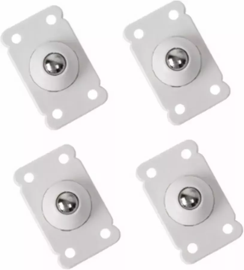 FSW-Products FSW-s 4 Stuks Zelfklevende Meubelwielen Zwenkwielen Meubels Verschuiven Meubelonderzetters Viltjes Vloerbeschermer