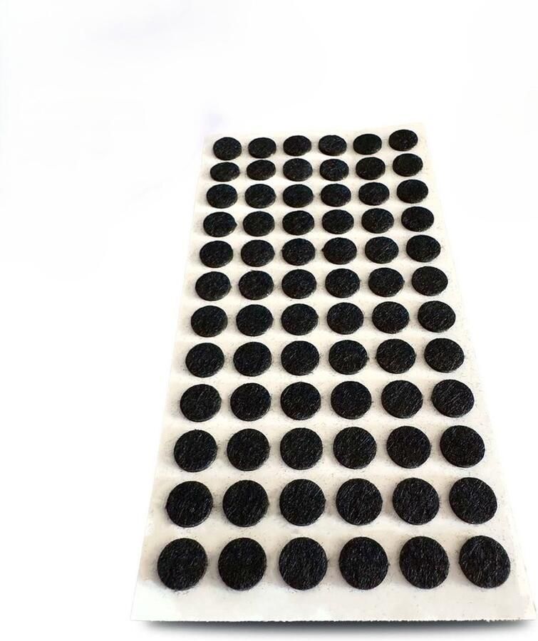 FSW-Products FSW-s Anti Kras Vloerbeschermers Viltjes Zwart 72 Stuks 15mm dia 3mm Dik Zelfklevend Meubelvilt Vloerglijders Stoelviltjes Vilt Plakvilt Stoelpoten Meubels - Foto 5