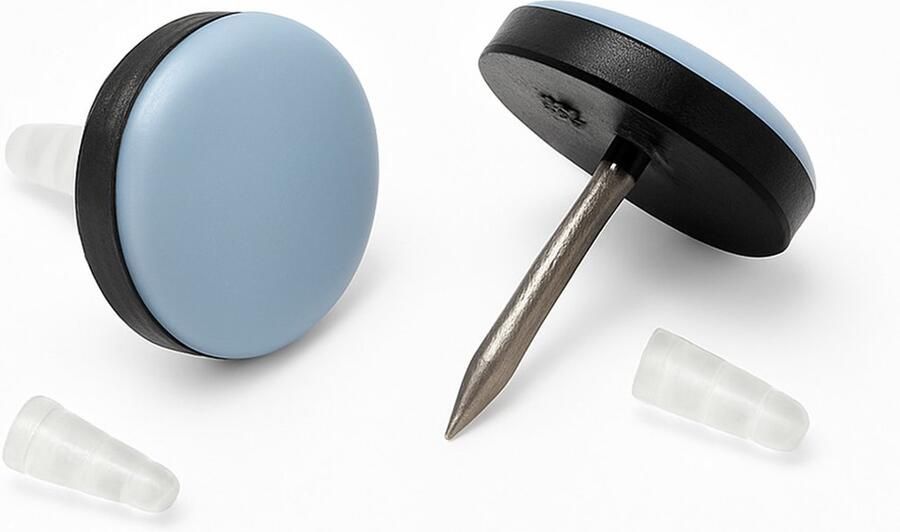 FSW-Products FSW-s – 4 stuks Teflon Vloerglijders met Spijker (19 mm) – Meubelvilt en Stoelpootdoppen – Antikras Bescherming voor Vloeren en Meubels – Meubelglijders en Onderzetters Viltjes Stoelpoten - Foto 3