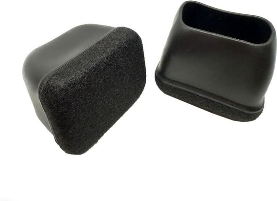 FSW-Products FSW-s 4x Premium Stoelpootdoppen Flexibel 30x15 mm Antikras Vilt Stoelpoot beschermers Viltjes Stoelpoten Meubelvilt Vloerbeschermers Zwart Rechthoekig - Foto 2
