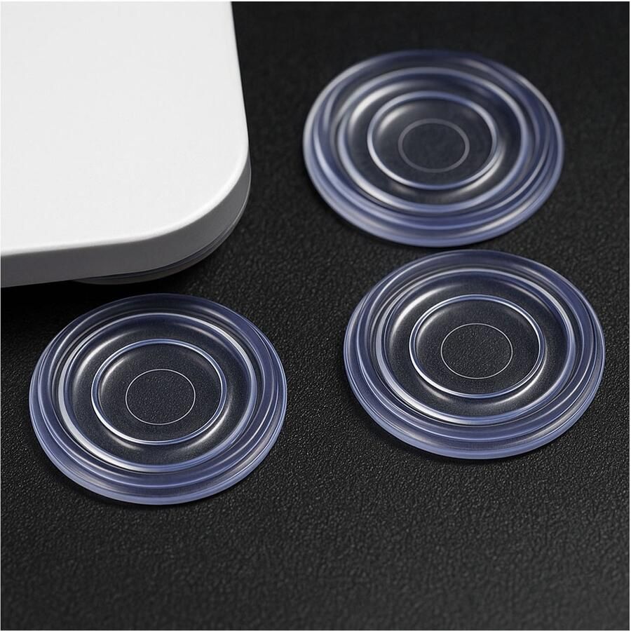 FSW-Products FSW-s – 4x Siliconen Meubelbeschermers – Antislip Onderzetters (Ø23mm) – Antikras & Geluiddempend – Geschikt voor Glazen Tafelplaten