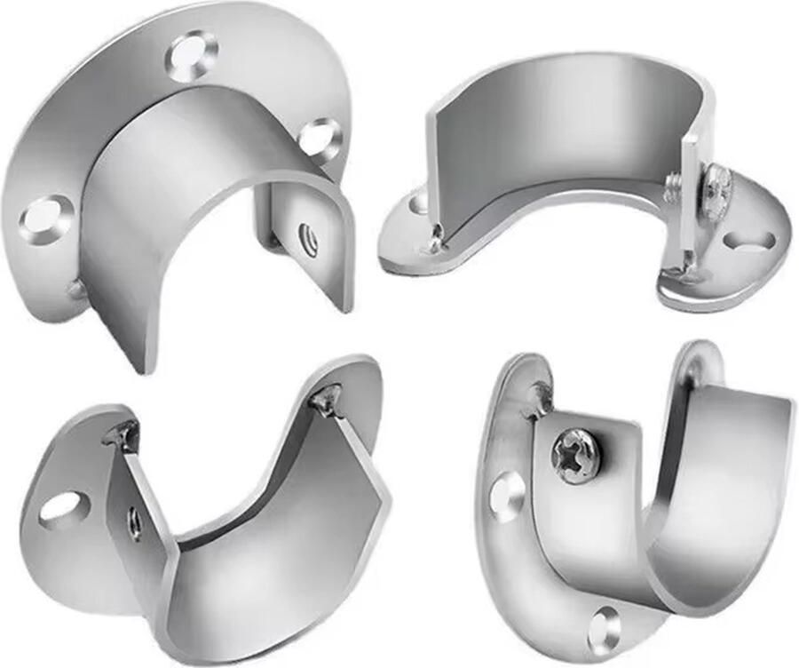 FSW-Products FSW-s Kastroededrager RVS 43x46x21 mm Beugel Kledingkast Gordijnroede Kledingroeden Plankdrager Roededrager