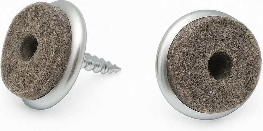 FSW-Products FSW-s Viltjes met Schroefbevestiging Ø30 mm 16 Stuks Meubelvilt Vloerglijders Vloerbeschermers Vilt Stoelpoten