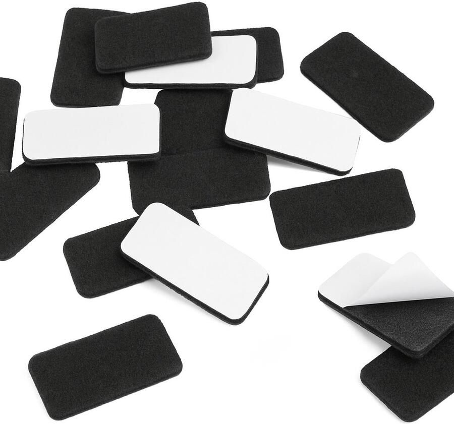 FSW-Products FSW-s Zelfklevend Meubelvilt Zwart – 16 Stuks 3 x 1.5cm Antikras Vilt Zelfklevende Vilt Stoelpoot Beschermers Vloer beschermer Viltjes stoelpoten – Anti kras vilt – Bescherm Vilt – Meubelonderzetter Stoel onderzetter