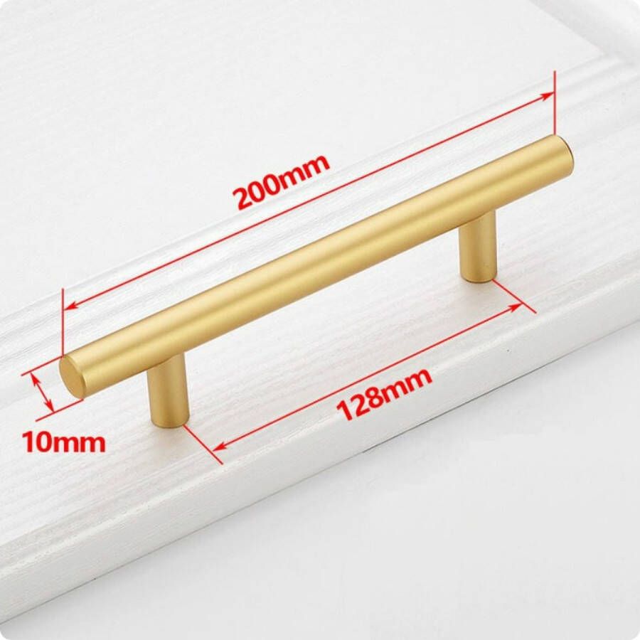 FSW-Products FSW-s 1 Stuk Meubelgreep Goud 128 mm Handgreep Keukengreep Handvat