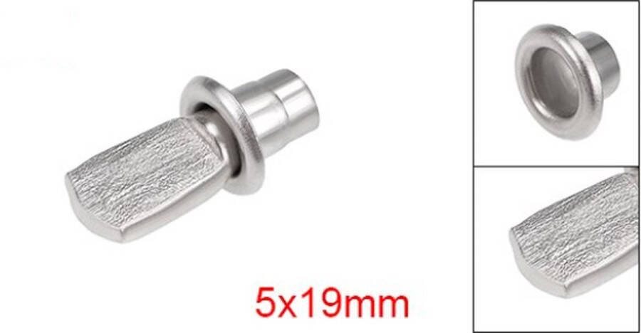 FSW-Products FSW-s Plankdragers 4 Stuks Plankdrager 19 x 5 mm Plankendrager Dragers voor in kasten RVS Legplankdrager Schapdrager