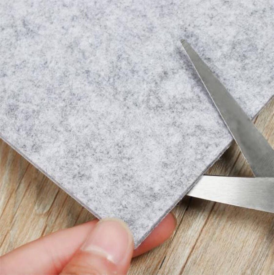 FSW-Products FSW-s Zelfklevend Vilt Vel Grijs 30 x 20 cm 3 mm dik Viltjes Vloerglijders Meubelvilt Anti-krasvilt Plakvilt Knipvilt Vloerbeschermers Viltjes Stoelpoten Meubelonderzetters