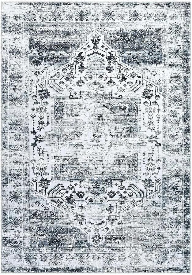 Fubzz Vloerkleed Klein Tapijt Vintage Ingangskleed Machinewasbaar Antislip Tapijt Opvouwbaar Laagpolig Tapijt 160x230cm Polyester
