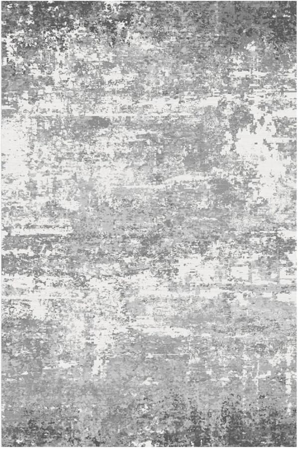 Fubzz Wasbaar Vloerkleed Modern Abstract Tapijt Antislip En Laagpolig Geschikt Voor Woonkamer En Slaapkamer 160x230cm Grijs