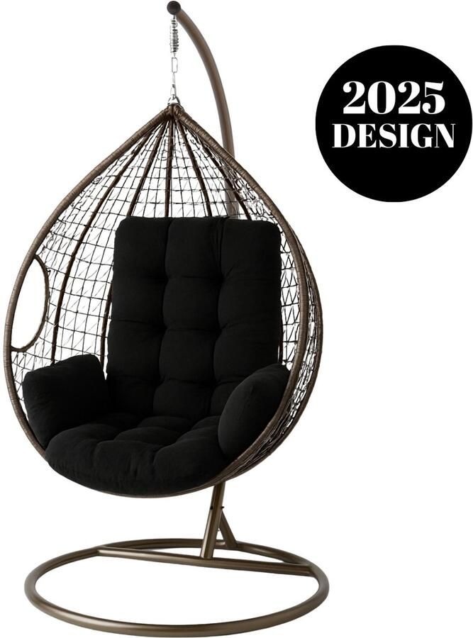 Fubzz Zitkussen Zwart Stoelkussen Zit Kussen Premium Katoen Vulling Comfort Stoel 120x 60cm Wasbaar Anti-slip