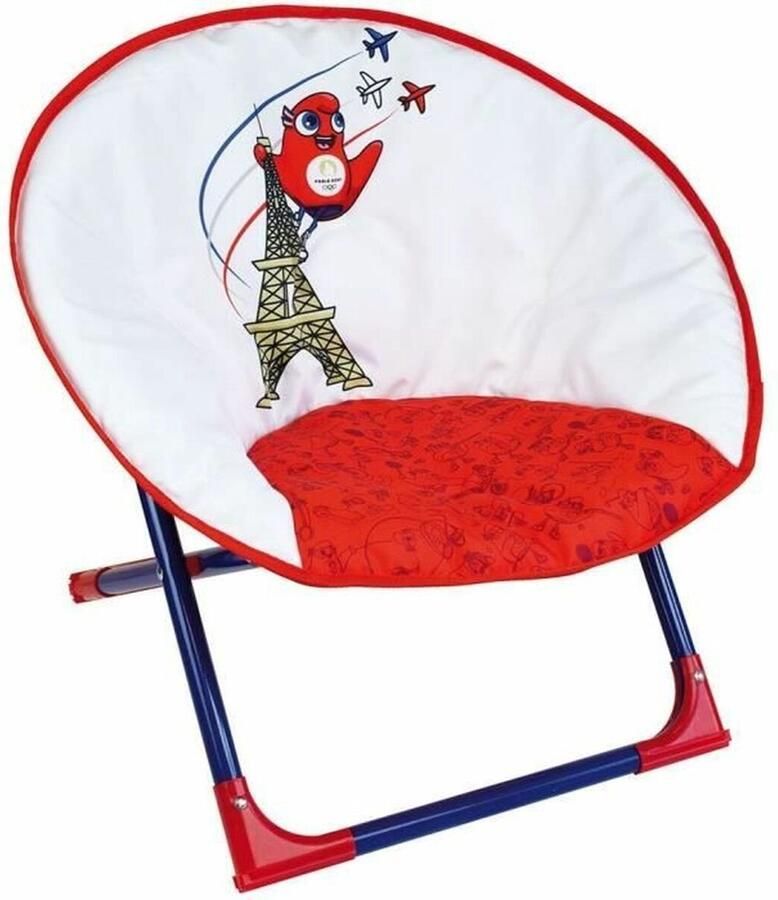 Fun House OLYMPISCHE SPELEN PARIJS 2024 Opvouwbare maanstoel voor kinderen h.47 x l.54 x d.42 cm
