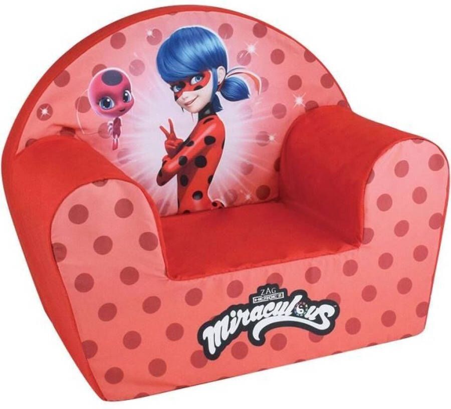 Fun House Miraculous Lady Bug clubstoel B.52 x D.33 x H.42 cm Voor kinderen gegarandeerd Franse afkomst - Foto 2