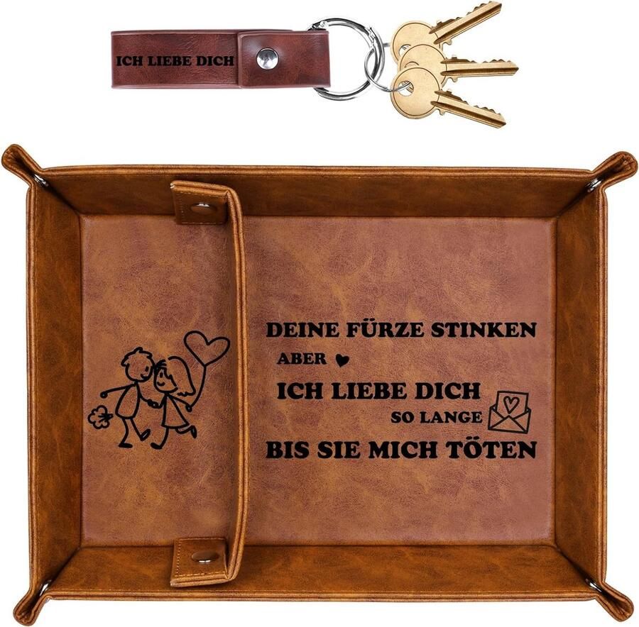 Funistree Funny Valentine's Day Desk Organizer Gift for Him Birthday Gift I Love You Gifts for Men Partner Anniversary Blank Gift for Boyfriend Couples Valentine's Day Gift