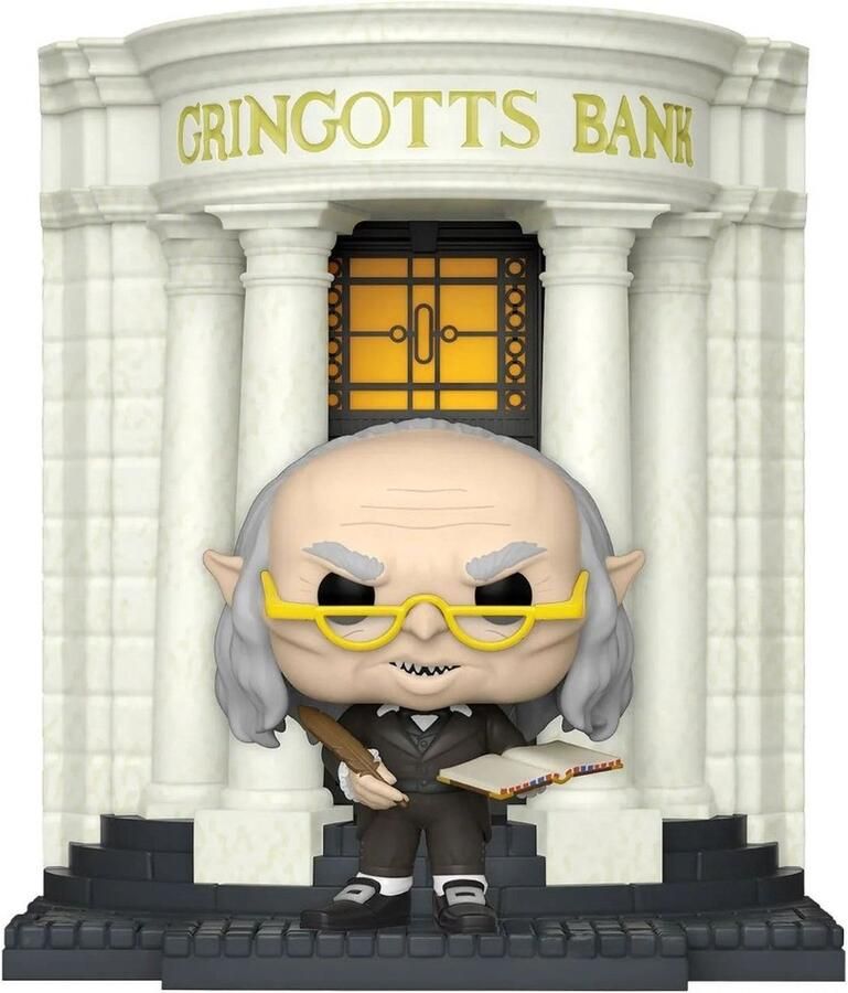 Funko Head Goblin met Gringotts Goudgrijp Bank Pop! Deluxe Harry Potter Figuur
