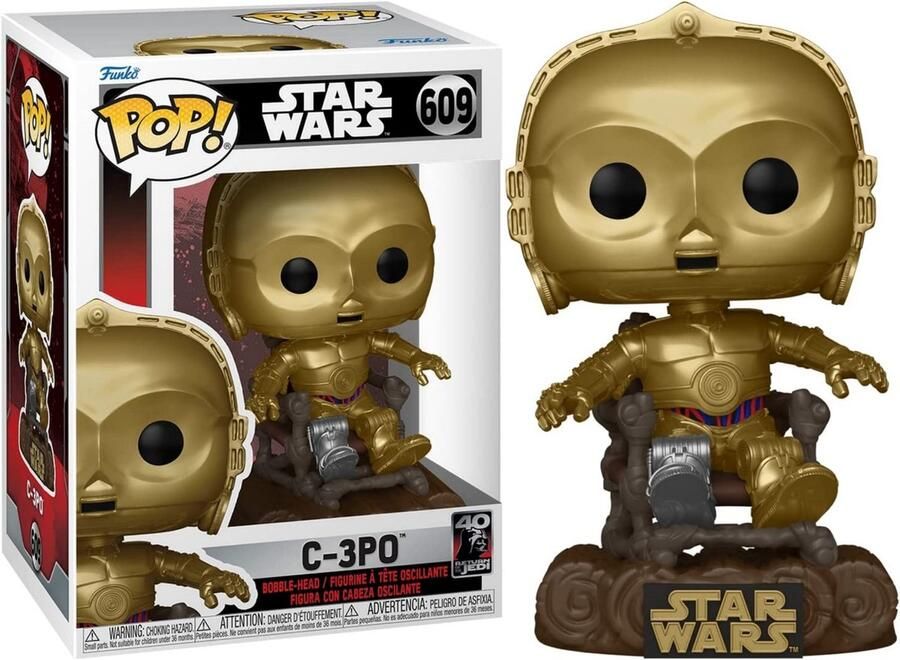 Funko Star Wars Return Of The Jedi 40th Anniversary POP! C3PO In Chair 9 cm Verzamelfiguur Multicolours