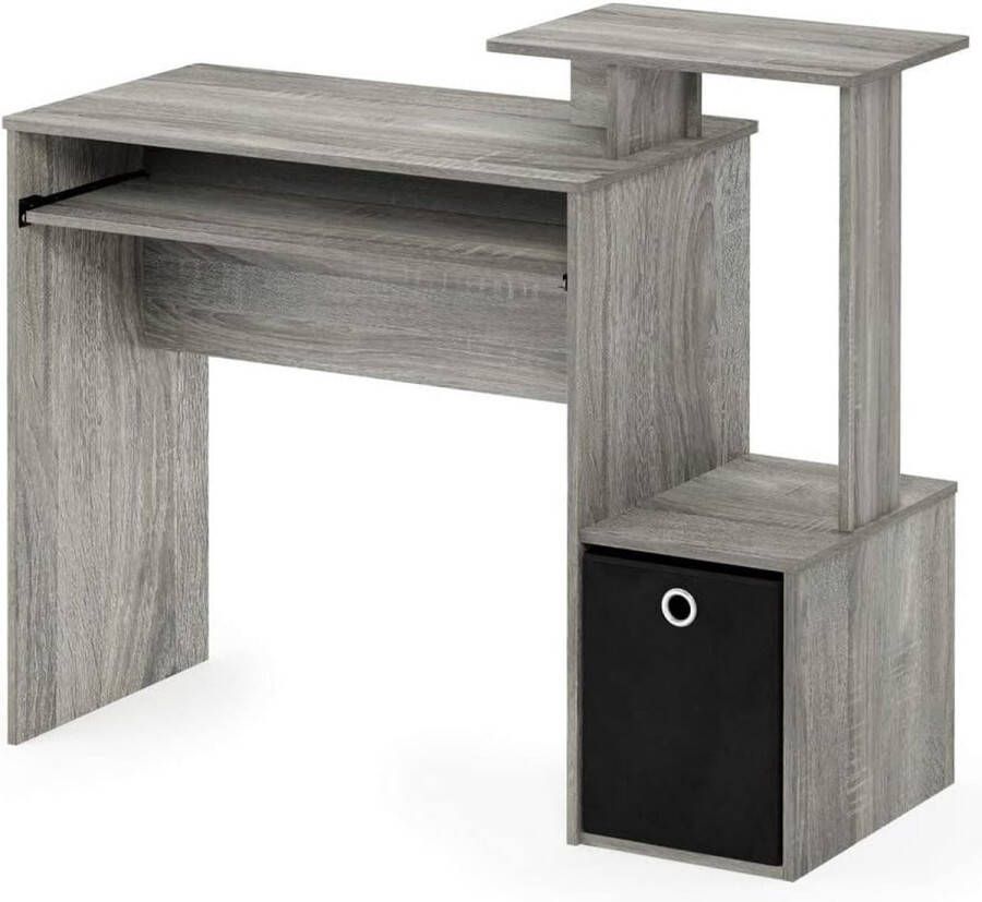 Furinno SHOP YOLO thuis katoor computer bureau met legplank en lade Hout 100x40x86 6 cm - Foto 1