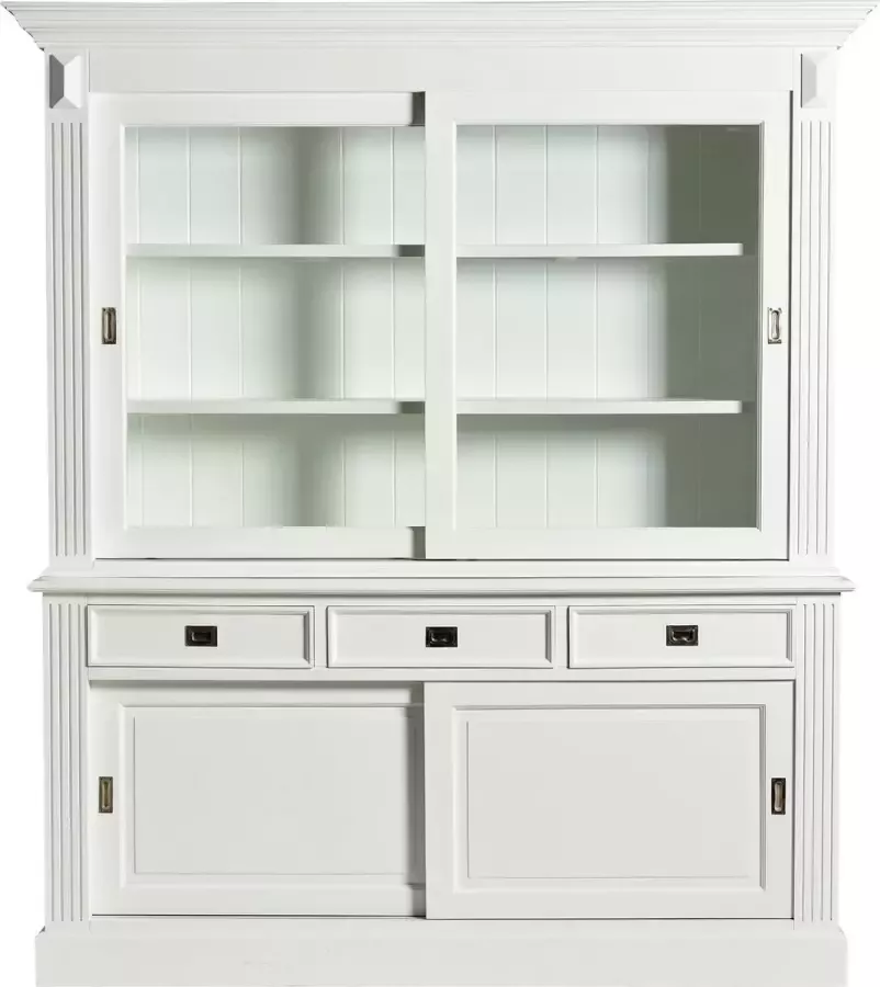Furn4All Buffetkast Feline Large 200 Cm Hout Wit Actieprijs: Van 1799 Nu Voor 1149 -! Wit 220 x 200 x 40 50 cm