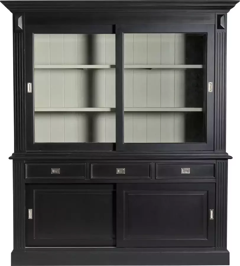 Furn4All Buffetkast Feline Large 200 Cm Hout Zwart Grijs Actieprijs: Van 1899 Nu Voor 1199 -! Zwart 220 x 200 x 40 50 cm