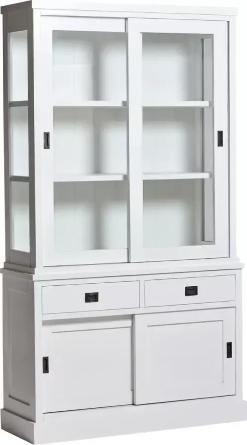 Furn4All Buffetkast Nora 120 Cm Wit Met 4 Schuifdeuren En 2 Laden Hout Wit Actieprijs: Van 1149 Nu Voor 699 -! Wit 220 x 120 x 42 45 cm