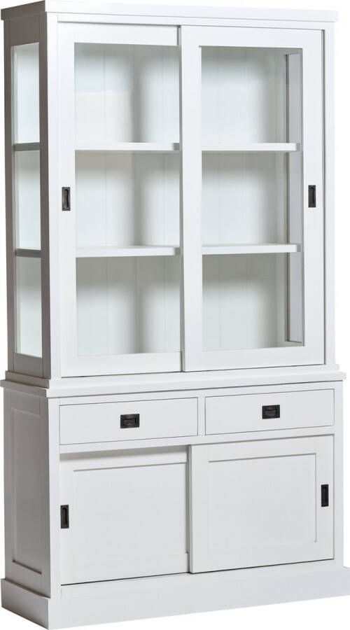 Furn4All Buffetkast Nora 120 Cm Wit Met 4 Schuifdeuren En 2 Laden Hout Wit Actieprijs: Van 1149 Nu Voor 699 -! Wit 220 x 120 x 42 45 cm