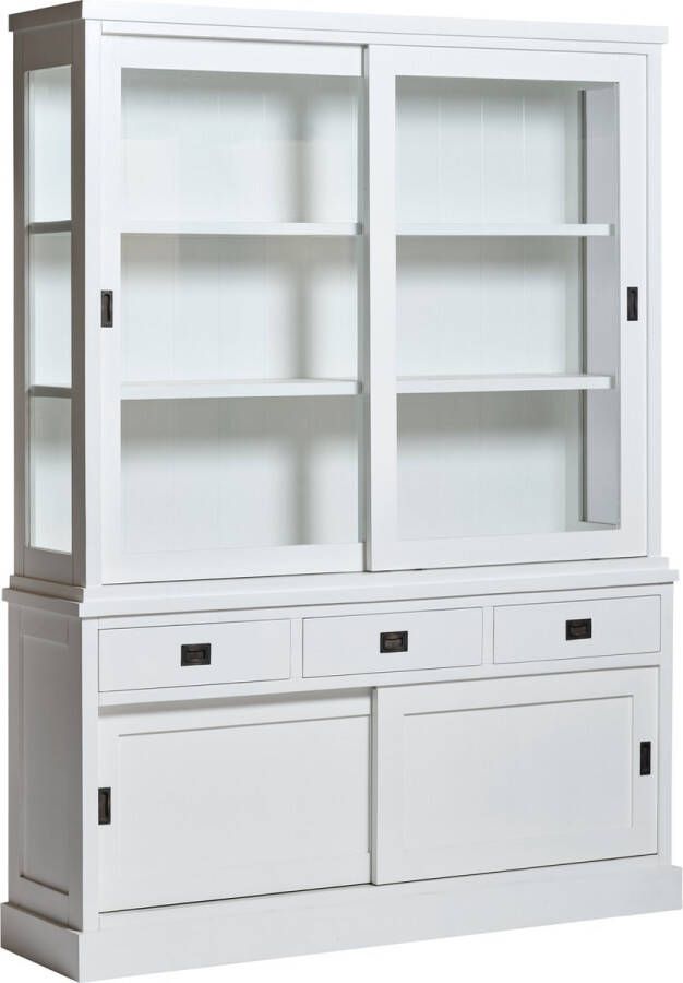 Furn4All Buffetkast Nora 160 Cm Wit Met 4 Schuifdeuren En 3 Laden Hout Wit Actieprijs: Van 1399 Nu Voor 849 -! Wit 220 x 160 x 42 45 cm