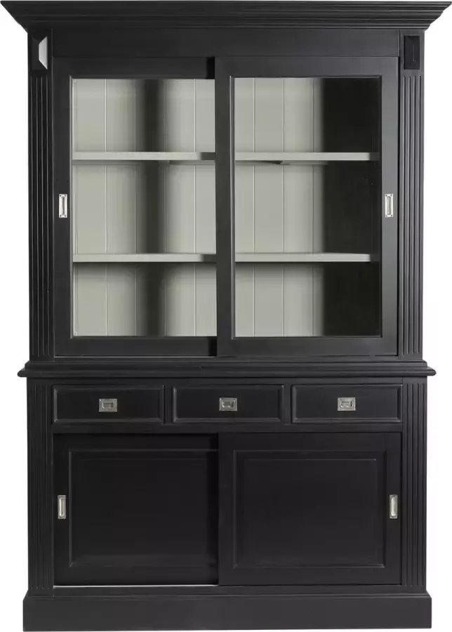 Furn4All Buffetkast Zwart Feline Small 150 Cm Hout Zwart Grijs Actieprijs: Van 1499 Nu Voor 999 -! Zwart 220 x 150 x 40 50 cm