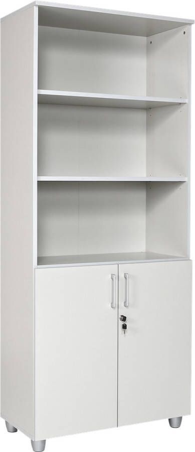 Furni24 Furni 24 Archiefkast open bovenkant 80 cm x 40 cm x 190 cm grijs decor - Foto 2