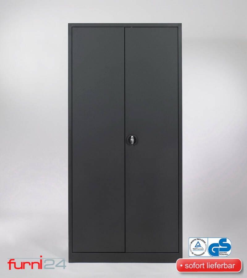 Furni24 Archiefkast staal volledig gemonteerd 80 x 180 cm zwart - Foto 2