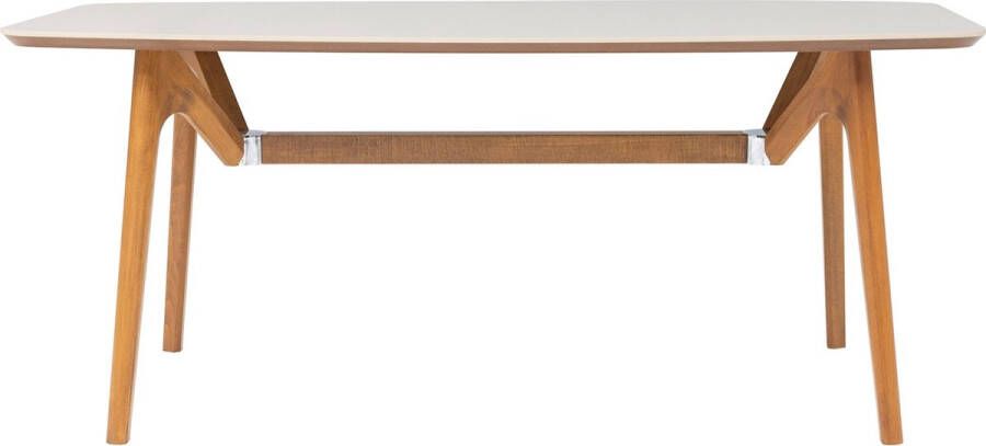 Furni24 Eettafel W-onderstel rechthoekig van hout