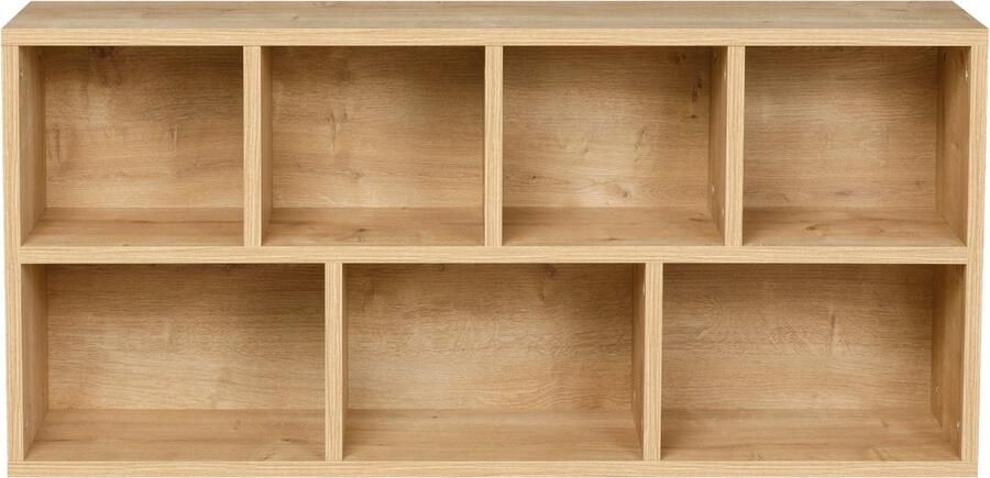 Furni24 boekenkast met 7 vakken saffier eiken decor 49 5 x 24 x 106 cm - Foto 2