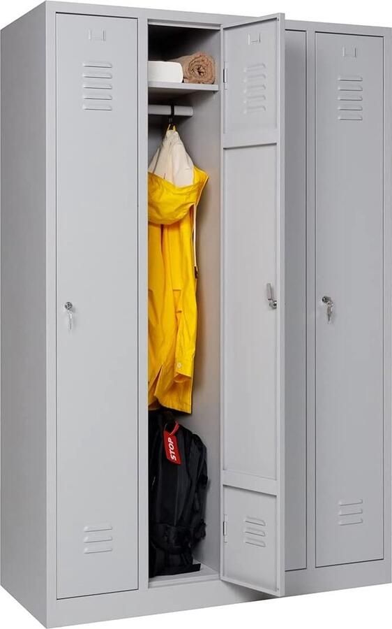 Furni24 Garderobekast locker commodekast garderobekast vakbreedte 30 cm 4 deuren - Foto 2