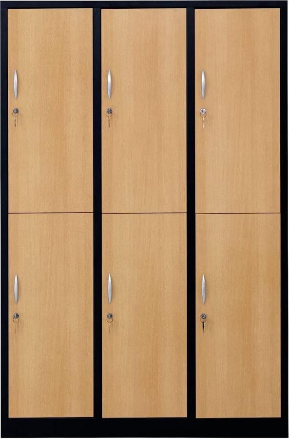 Furni24 Garderobekast locker commodekast garderobekast vakbreedte 40 cm 6 deuren - Foto 2