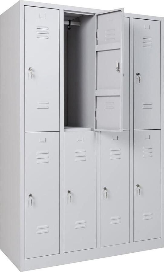 Furni24 Kledingkast locker commodekast kledingkast vakbreedte 30 cm 8 deuren - Foto 2