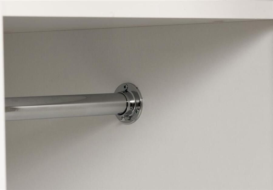 Furni24 Houten kledingkast wit 120x177x52cm